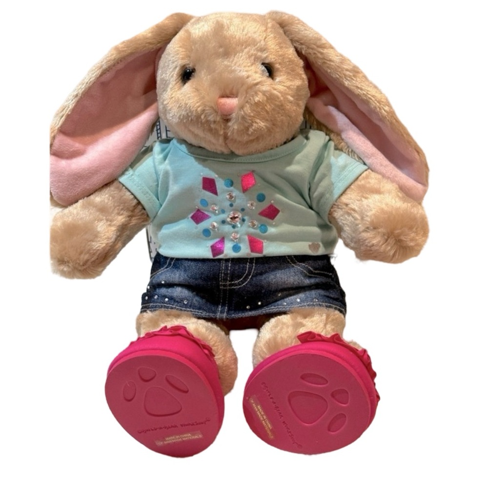 Build-A-Bear Snowflake Crystal‎ Top, Jean Skirt & Pink Shoes, Bunny NOT Included